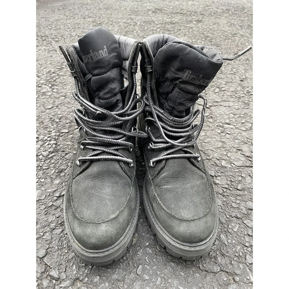 Timberland Courmayeur Valley Boots Womens‎ Size 8.5 Black Waterproof Shoes